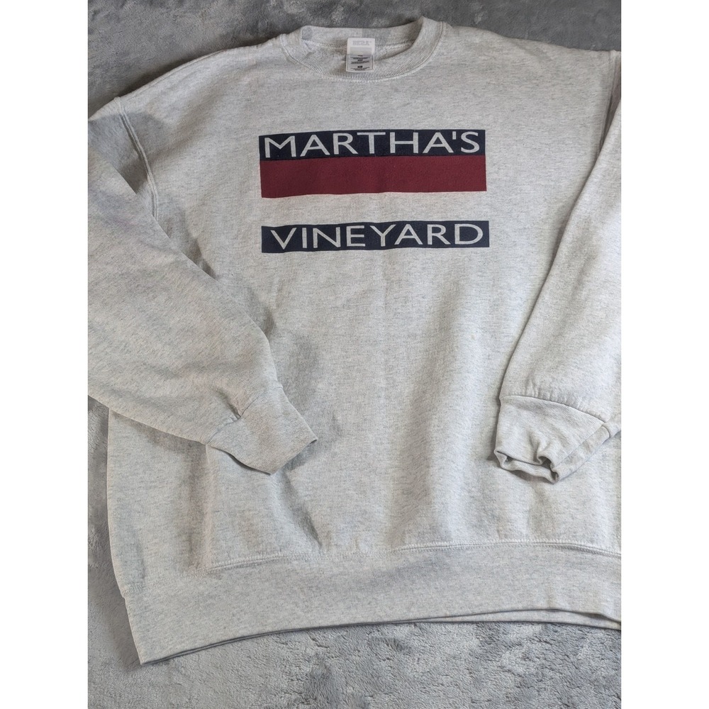 Vintage Martha's Vineyard Crewneck Sweatshirt 90s Pullover Mens X-Large Gray